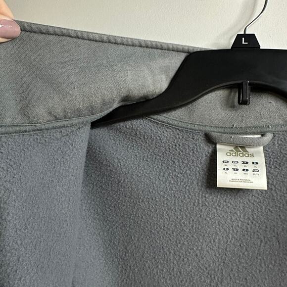 Adidas Men's USED Gray Black Track Jacket Zip Up, Size XL - Picture 9 of 9